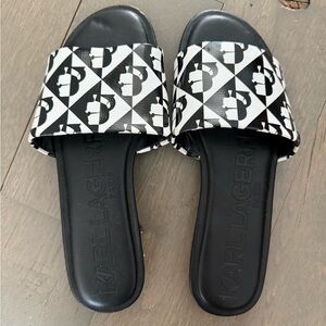 Karl Lagerfeld Monochrome Women's Slide Sandals